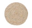 Set Of 2 Handmade Natural Round Rattan Placemats Insulation Mat Pad,23CM