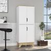 Zurich Double Kitchen Pantry, Double Door Cabinet, Four Shelves