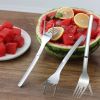 1pc 2 In 1 Watermelon Slicer With Fork Durable Watermelon Cutter Stainless Steel Watermelon Cutting Ruler For Fruit Plate