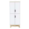 Zurich Double Kitchen Pantry, Double Door Cabinet, Four Shelves