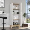 Zurich Double Kitchen Pantry, Double Door Cabinet, Four Shelves