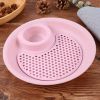 1pc Dumpling Tray, Drain Double-layer Plate With Vinegar Plate, Household Round Plastic Large Dinner Plate, Tray For Dumplings