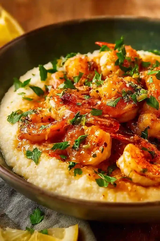 garlic butter shrimp and grits