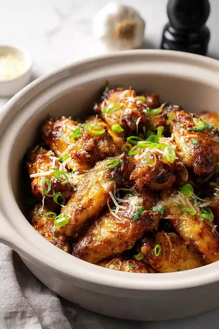 crockpot garlic parmesan wings