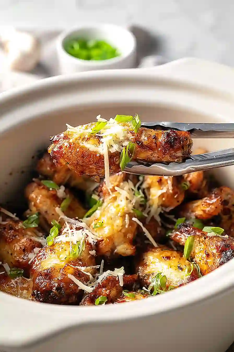 crockpot garlic parmesan wings