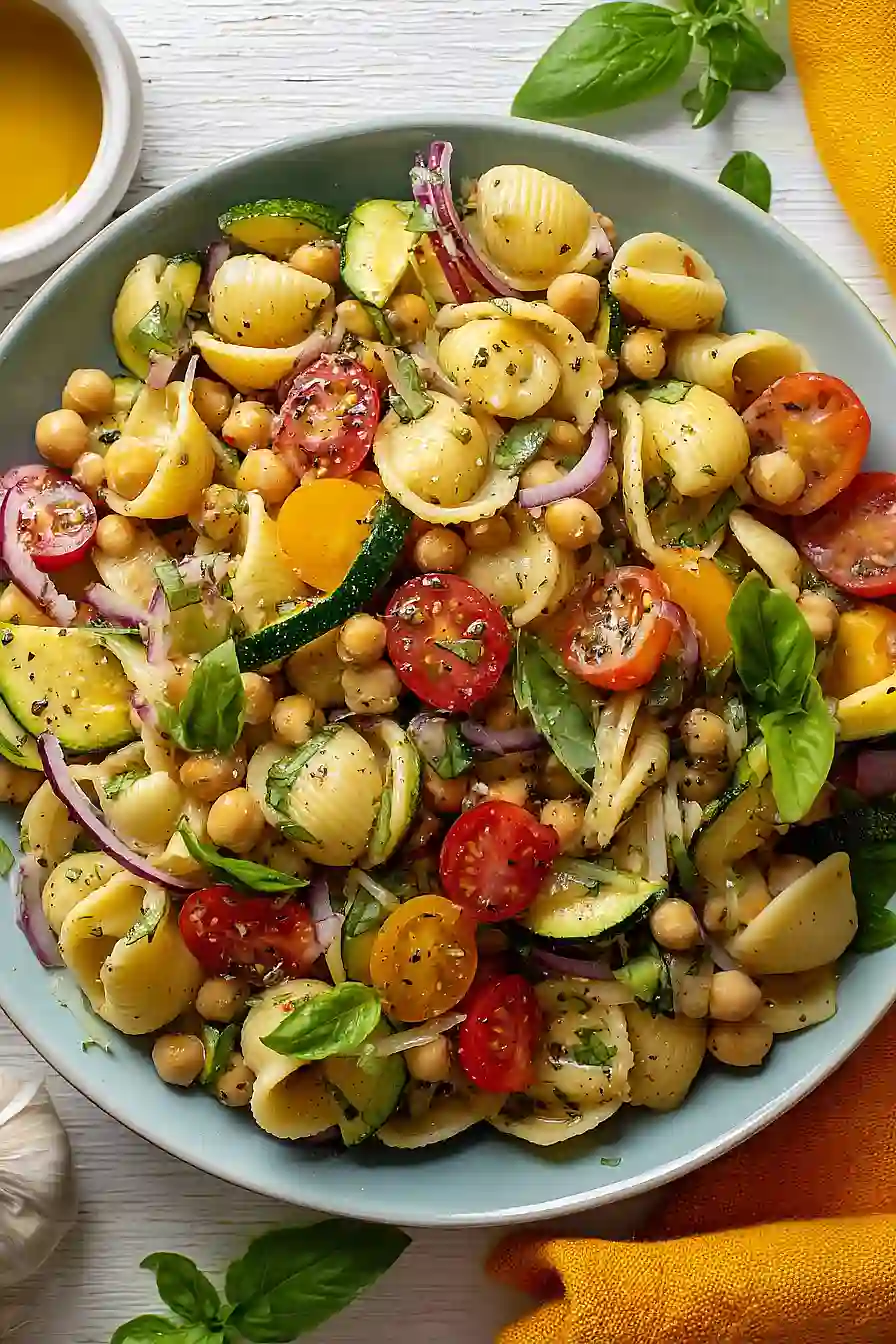 chickpea pasta salad